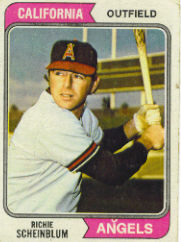 1974 Topps Baseball Cards      323     Richie Scheinblum